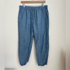 J.Crew Factory Chambray Cotton Blue Pants - Size 8